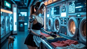 Футуристическая горничная-андроид: технологии будущего уже сегодня 🤖✨