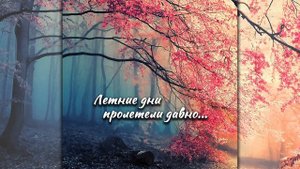 Летние дни пролетели давно...
