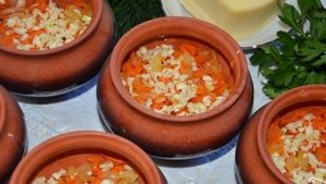Жульен со свининой и картошкой