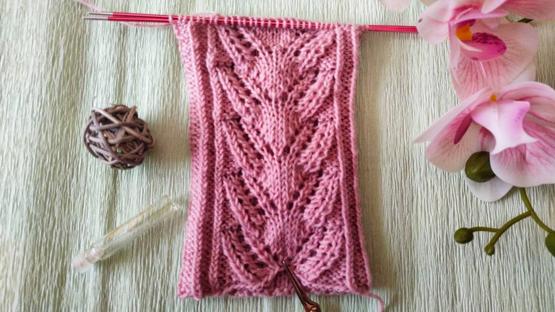 Ажурный узор для вязания носочков / схема прилагается смотреть онлайн