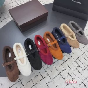 Туфли женские в стиле Alaïa Mary Jane из натуральной замши