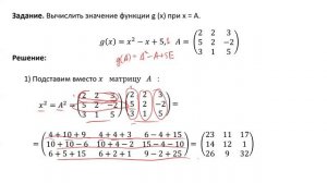 Вычисление значения функции от матрицы (РЗ 1.5)