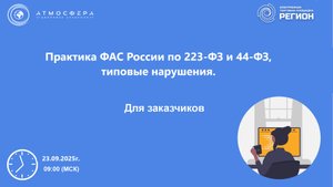 Практика ФАС России по 223-ФЗ и 44-ФЗ типовые нарушения