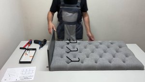 Видеоинструкция по сборке мягкой настенной вешалки с полкой