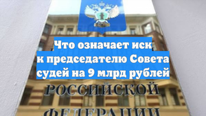 Что означает иск к председателю Совета судей на 9 млрд рублей