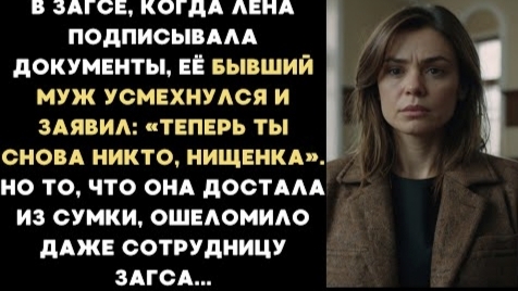ИСТОРИИ ИЗ ЖИЗНИ/Теперь ты снова никто-нищенка!- заявил муж в ЗАГСе при разводе/Аудиорассказы