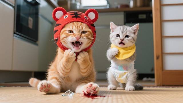 НЕУКЛЮЖИЙ БЕЛЫЙ КОТЁНОК СЛУЧАЙНО РАЗБИВАЕТ СТЕКЛО НО ЕГО СТАРШИЙ БРАТ СПАСАЕТ ЕГО! МАМА СПЕШИТ ДОМОЙ смотреть онлайн