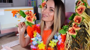 Гавайская юбка своими руками / DIY Тропический костюм для вечеринки/ Костюм для гавайской вечеринки