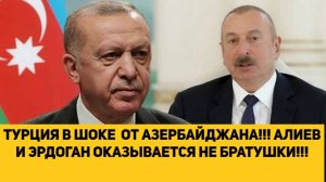 ТУРЦИЯ В ШОКЕ  ОТ АЗЕРБАЙДЖАНА!!! АЛИЕВ И ЭРДОГАН ОКАЗЫВАЕТСЯ НЕ БРАТУШКИ!!!