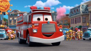 ПОЖАРНАЯ МАШИНА ЕДЕТ К ДРУЗЬЯМ  ПЕСНИ И МУЛЬТФИЛЬМЫ ДЛЯ  ДЕТЕЙ