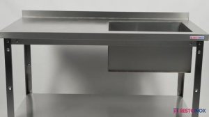 Ванна моечная с рабочей поверхностью ВМСР1-126-БПП-ЭН