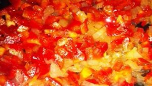 Жульен с мидиями и овощами
