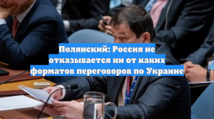 Полянский: Россия не отказывается ни от каких форматов переговоров по Украине