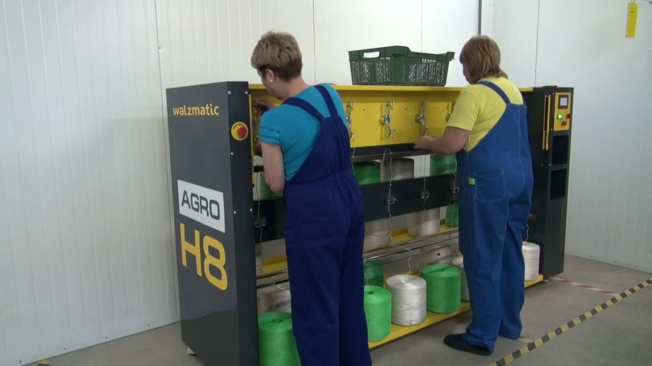 Работа намоточного станка Walzmatic AGRO H8. Процесс намотки крючков .