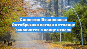 Синоптик Позднякова: Октябрьская погода в столице закончится в конце недели