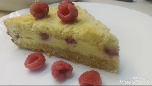 Королевская ватрушка или пирог с творогом и малиной. Нежный по вкусу