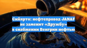Сийярто: нефтепровод JANAF не заменит «Дружбу» в снабжении Венгрии нефтью