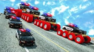Гигантская полицейская машина Лукаса проезжает по Большой горе 🚒 🚔 🚑АВТОМОБИЛИ и МОТОЦИКЛЫ