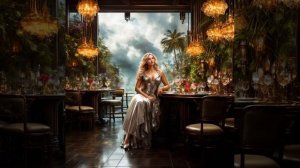 Ресторан у побережья, скалы и необычное окружение