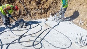 Подготовка колон (демонтаж бетона)