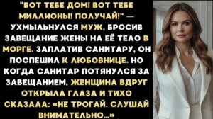 ИСТОРИИ ИЗ ЖИЗНИ/Вот тебе дом, вот тебе миллионы получай и кинул на тело жены в морге/Рассказы