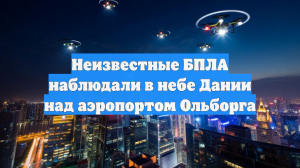 Неизвестные БПЛА наблюдали в небе Дании над аэропортом Ольборга