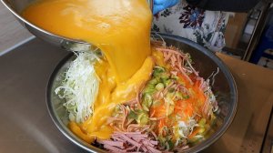 Яичный омлет с сыром моцарелла, тост, корейский сэндвич-магазин