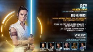 SWGOH Highlights Великая арена 5х5 - Королева Амидала vs Легенда Рей