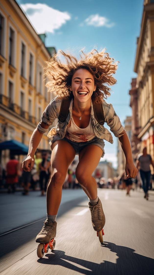 Roller skater in St. Petersburg