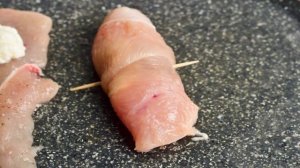 Куриные рулетики с творожным сыром