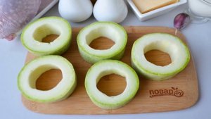 Кабачки, фаршированные индейкой