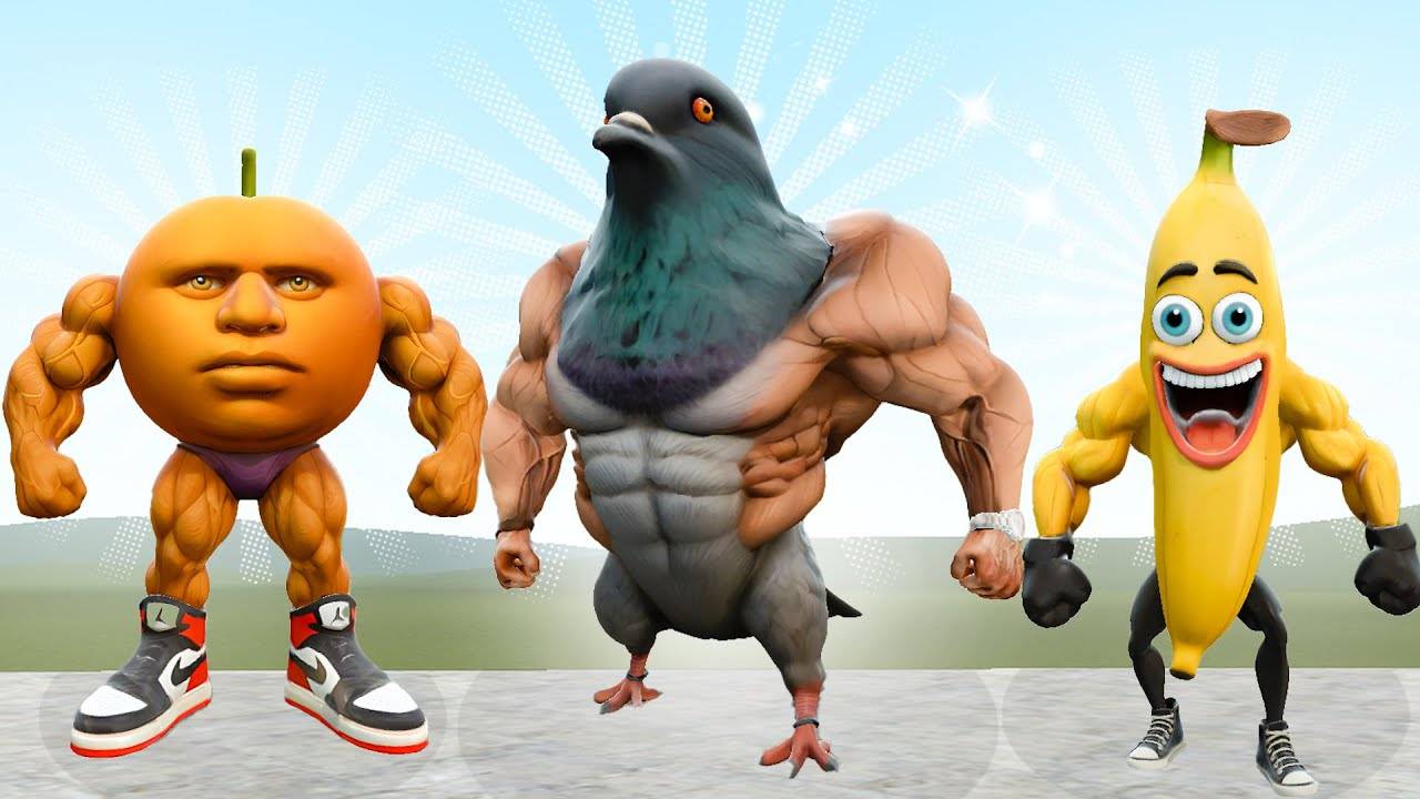 Новый мускулистый пион против всех мускулистых итальянских мемов в garry's mod смотреть онлайн