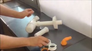 Сборка сифона с подключением стиральной машины