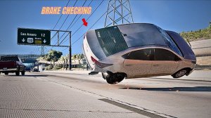 Реалистичные автокатастрофы на шоссе - BeamNG.Drive