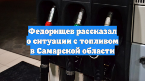 Федорищев рассказал о ситуации с топливом в Самарской области
