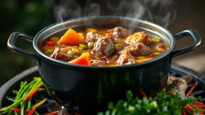 Лангман в казане. Самый бюджетный вариант. Все домашни