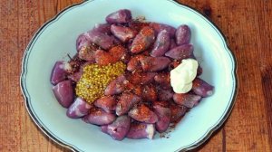 Куриные сердечки на гриле