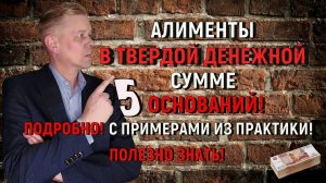 Алименты в твердой денежной сумме! 5 оснований для взыскания! Советы и цитаты из решений судов!