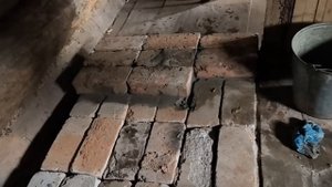 Делаю кирпичное основание под банную печь.
