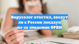 Вирусолог ответил, введут ли в России локдаун из-за эпидемии ОРВИ