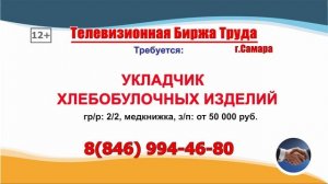 29.09.25г. в 08.27 на телеканале РОССИЯ-24 Телевизионная Биржа Труда в Самаре и Самарской области