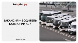 Автобус.ру. Вакансия — водитель категории «Д»