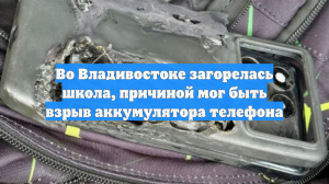 Во Владивостоке загорелась школа, причиной мог быть взрыв аккумулятора телефона
