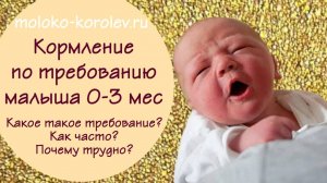 Грудное вскармливание по требованию малыша от 0 до 3-х месяцев