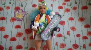 Обзор на Барби Экстра с голубыми волосами/Barbie Extra №4