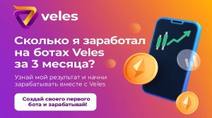 СКОЛЬКО я ЗАРАБОТАЛ за 3 МЕСЯЦА используя Торговые Боты Veles (2025)