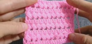 Узор пышными столбиками