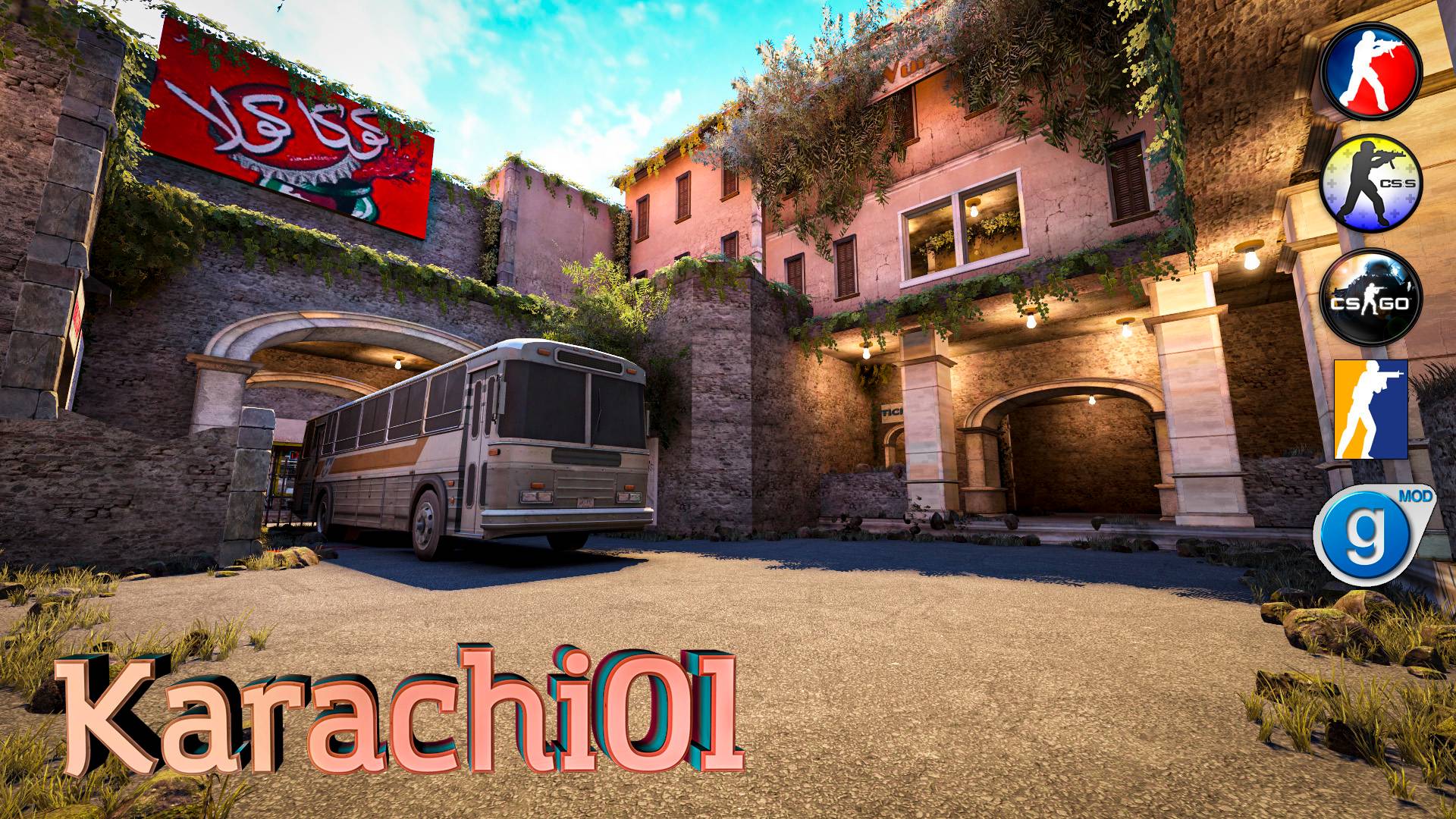 Karachi (de_karachi01) for CS 1.6, CS:S, CS:GO, Garry`s Mod & CS 2