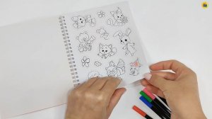 РАСКРАСКА СТИКЕРБУК на гребне. КОТИКИ И ВСЕ ВСЕ ВСЕ