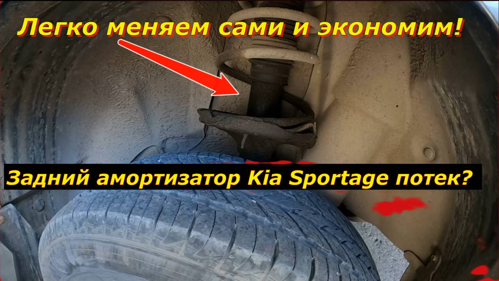 Задний амортизатор Kia Sportage потек? Легко меняем сами и экономим!